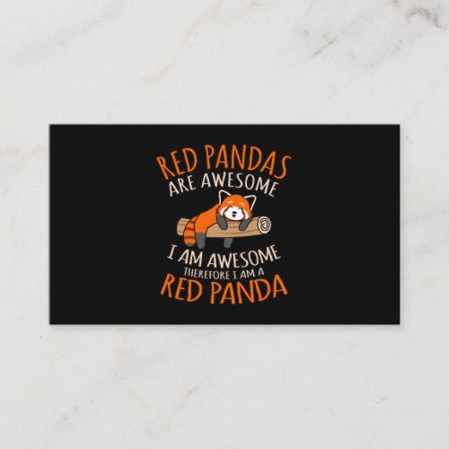 Red Pandas Are Awesome Cute Pet Animal Panda Lover Enclosure Card