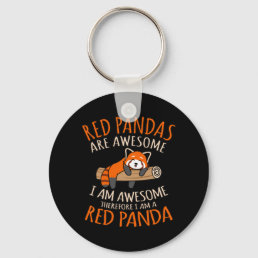 Red Pandas Are Awesome Cute Pet Animal Panda Lover Keychain