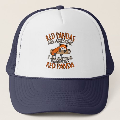 Red Pandas Are Awesome Cute Pet Animal Panda Lover Trucker Hat
