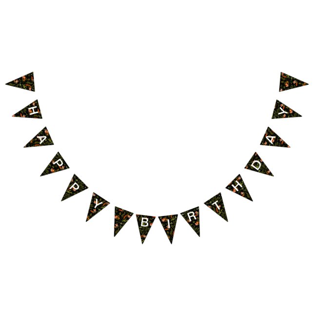 Red Pandas in the Forest Black Bunting Flags (All)