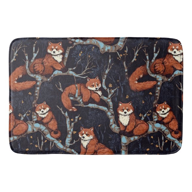 Red Pandas in Trees Bath Mat (Front)