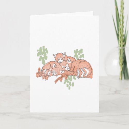 RED PANDAS SLEEPING CARD