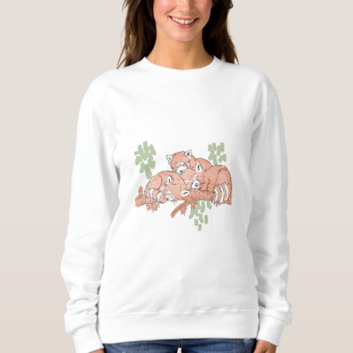 RED PANDAS SLEEPING SWEATSHIRT