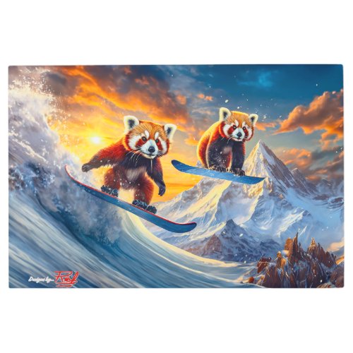 Red Pandas Snowboarding Design By Rich AMeN Gill