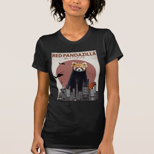 Red Pandazilla Red Panda Giant Monster Parody740 T_Shirt