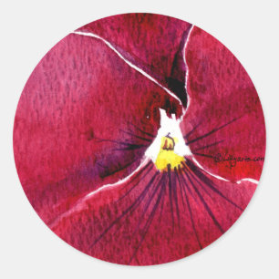 Red Pansy Wedding Stickers Envelope Seals