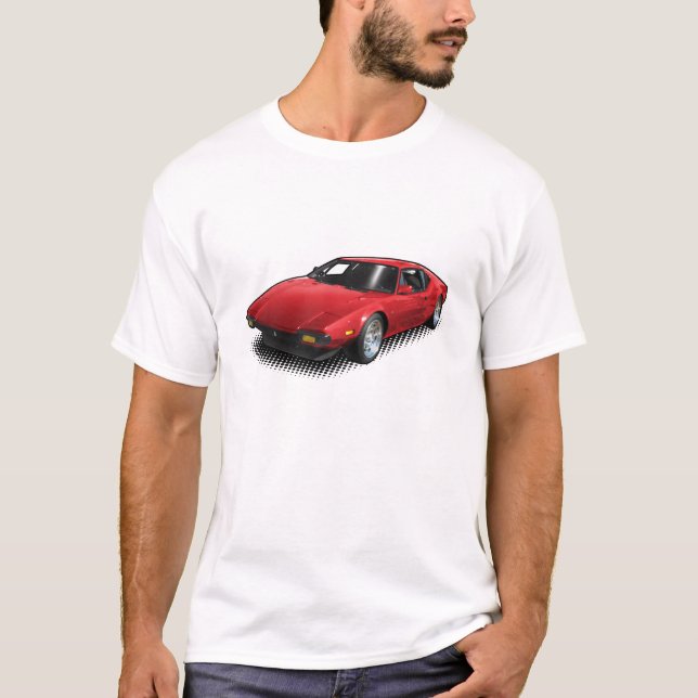 Red Pantera on White T-Shirt (Front)