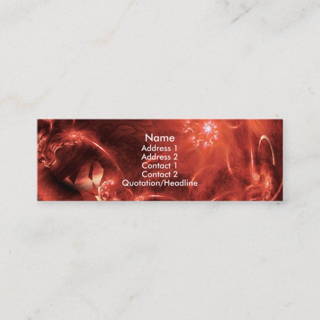red paperships mini business card (Front)