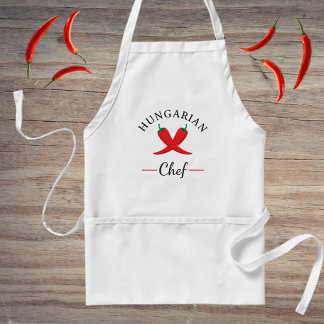 Red Paprika Cross • Modern Hungarian Chef Adult Apron