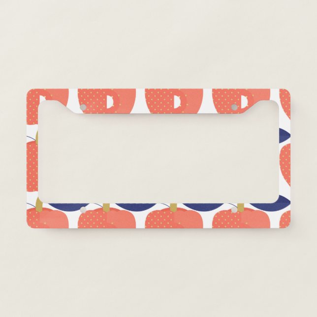 Red Paprika: Spice Inspired Seamless. License Plate Frame (Front)