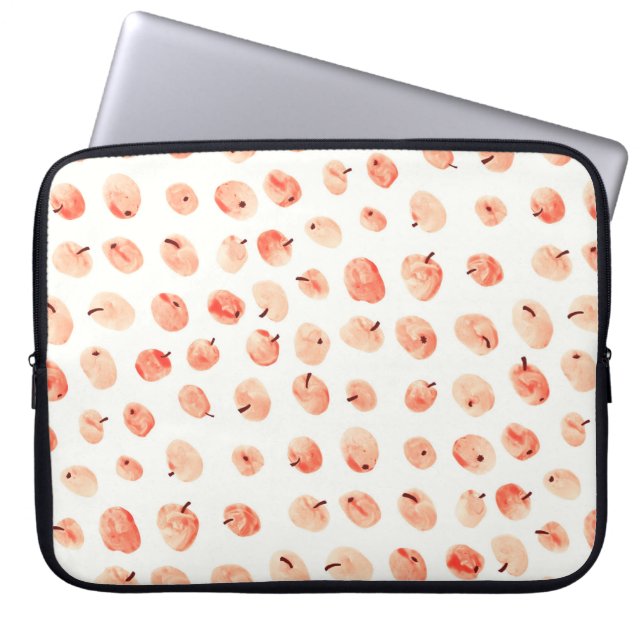 Red paradise apples pattern laptop sleeve (Front)