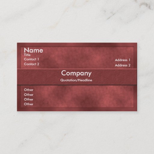 Customizable Red Parchment Business Card