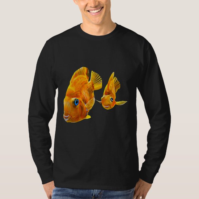 Red Parrot Fish Cichlid Pair Aquarium Fish T-Shirt (Front)
