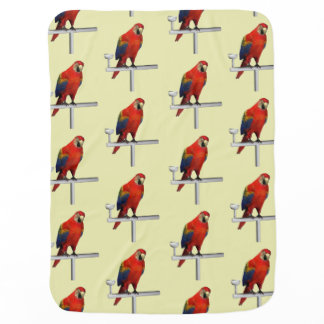 Red Parrot Scarlet Macaw Stroller Blanket