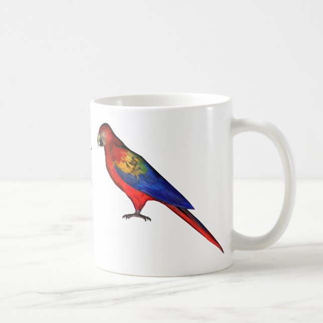 Red Parrots Coffee Mug (Right)