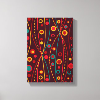 Red Particles Wrapped Canvas Print