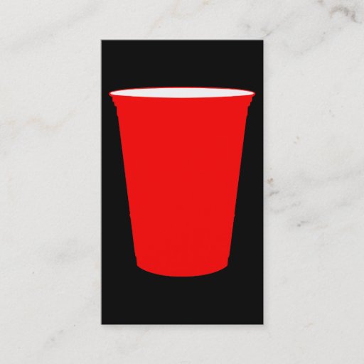 Customizable red party cup business cards