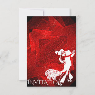 Red Passion Dance Party Charleston Invitation
