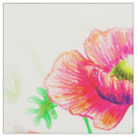 Red,Passion Floral Fabric