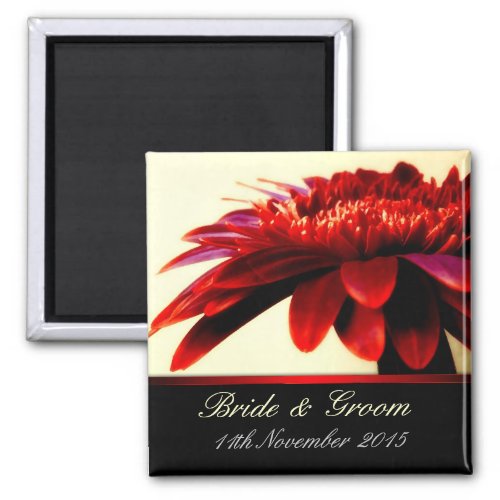 Red Passion Flower Wedding Favor Magnet