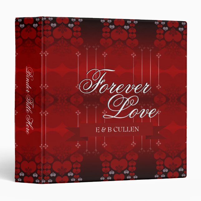 Red Passion Love Wedding Romance Binder (Front/Spine)