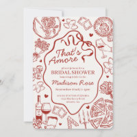 Red Pasta Thats Amore Italian Bridal Shower