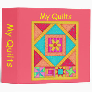 Red Patchwork Quilt Binder Album