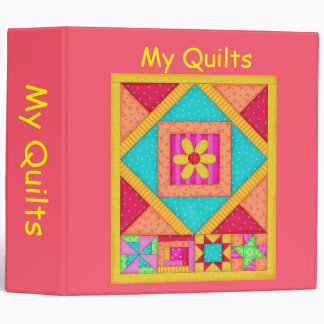 Red Patchwork Quilt Binder Album