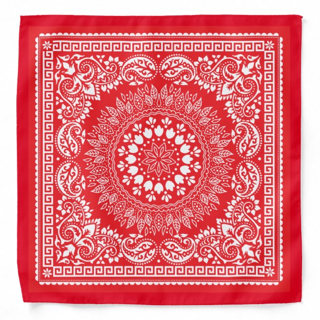 Red Pattern-4 Bandana (Front)