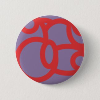 red pattern 646 pinback button