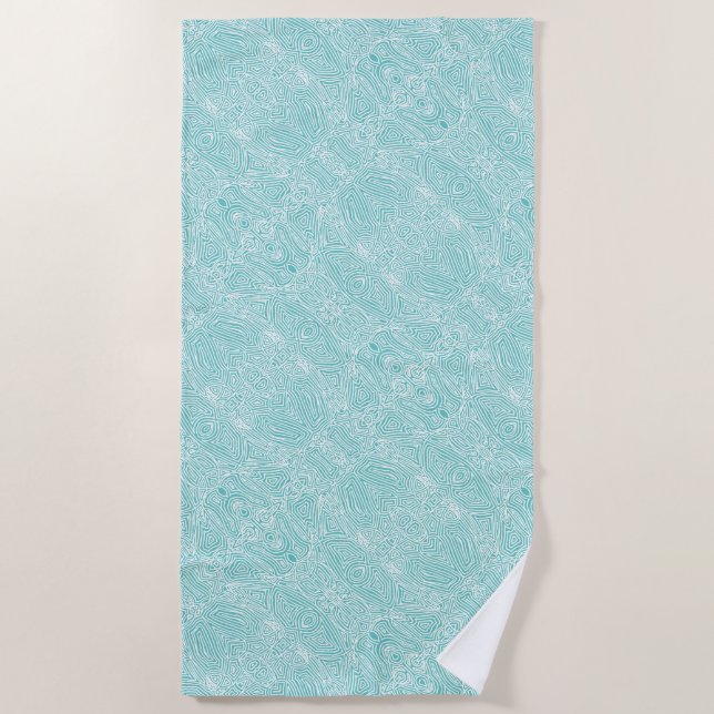 Red Pattern Beach Towel (Front)