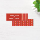 red pattern bookmark (Desk)