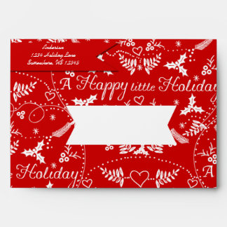 Red Pattern Christmas Envelope