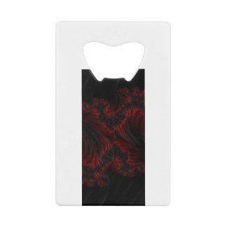 Red Pattern Credit Card Bottle Opener