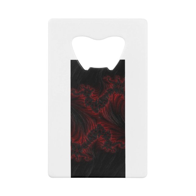 Red Pattern Credit Card Bottle Opener (Front)