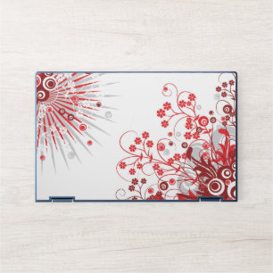 Red Pattern HP Elite Dragonfly Notebook Skin