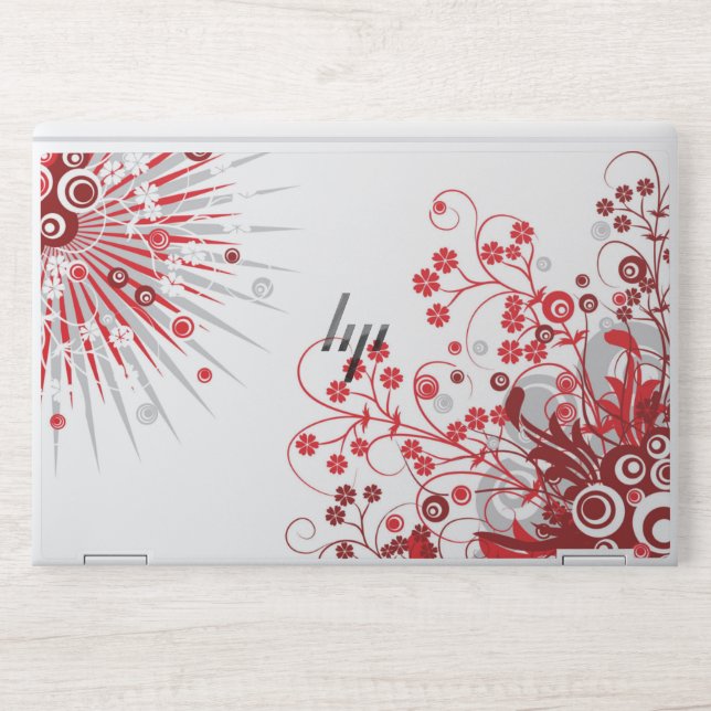 Red Pattern HP EliteBook X360 1030 G2 HP Laptop Skin (Front)