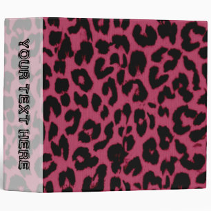 Red Pattern leopard fur texture Binder