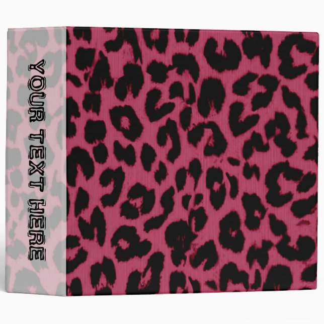 Red Pattern leopard fur texture Binder (Front/Spine)