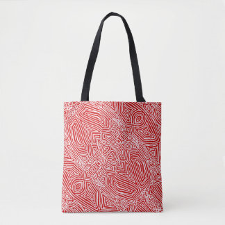 Red Pattern Tote Bag