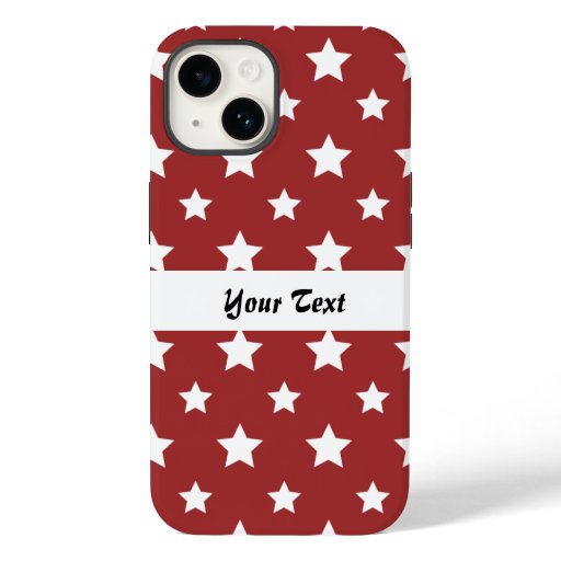 Red pattern with stars Case-Mate iPhone 14 case