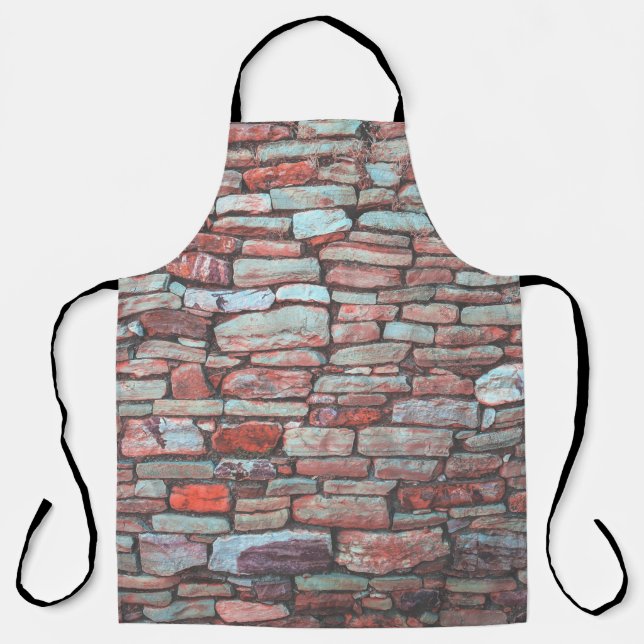 Red pavement bricked wall apron (Front)