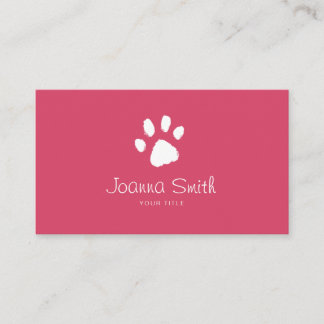 Red Paw Dog Walking Pet Sitting Vet Appointment Card
