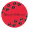 Red Paw Prints - Circle Sticker