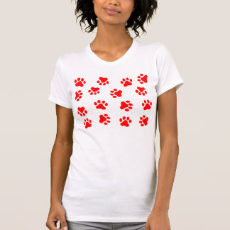 RED PAW PRINTS T-Shirt