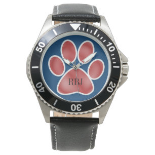 Red Pawprint Watch
