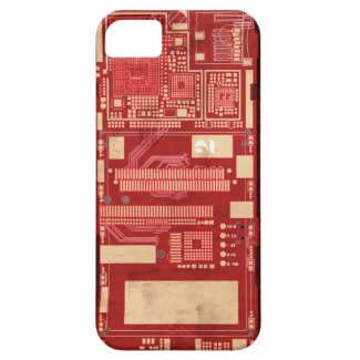 Red pcb circuit boart iPhone 5 cases