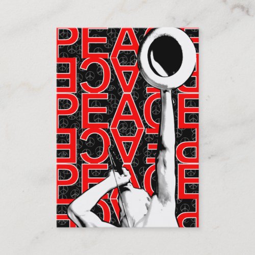 "Red Peace" Chubby Card Business Cards