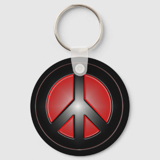red peace design keychain