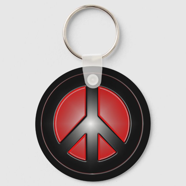 red peace design keychain (Front)